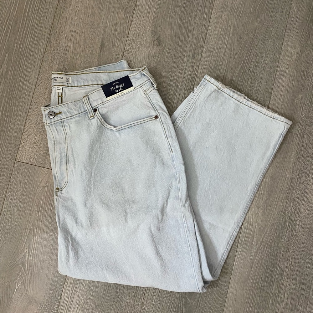 Abercrombie & Fitch Curve Love Mid Rise Baggy Jean